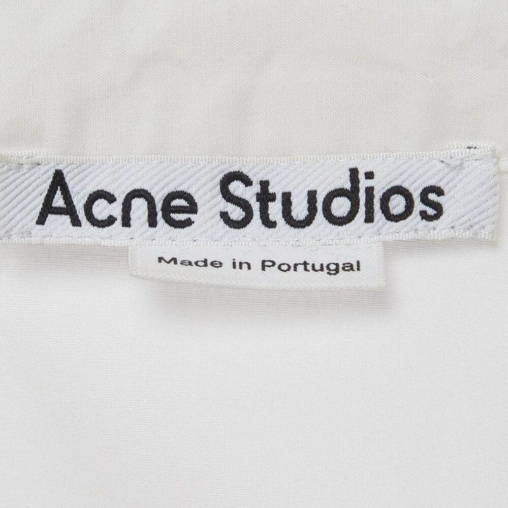 Acne Studios White Cotton Poplin Button Up Cut Out Shirt M - Picture 4 of 5